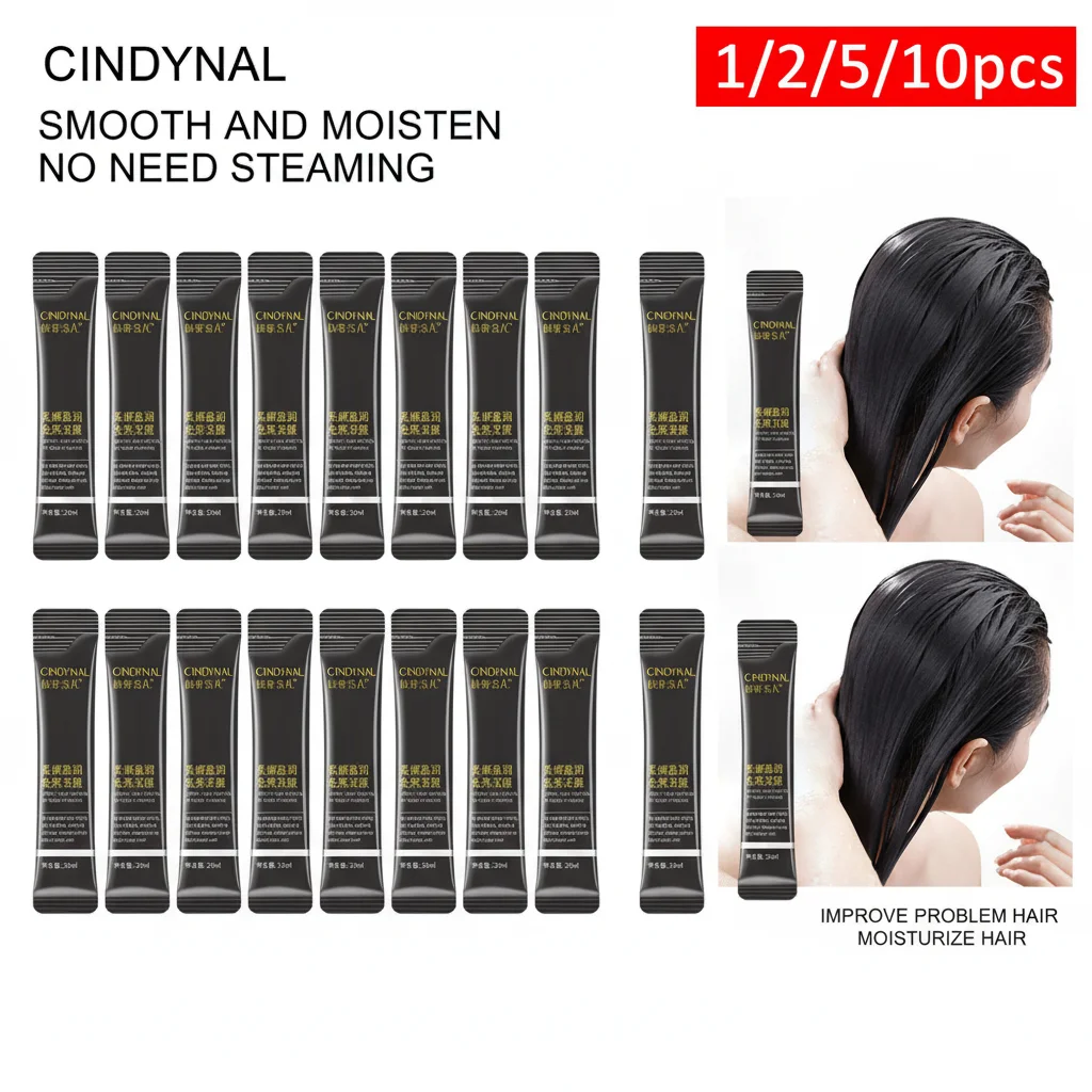 10ml Smooth Moisturizing Hair Mask Independent Packaging Non-Steaming Hair Care Strip for Healthy Hair