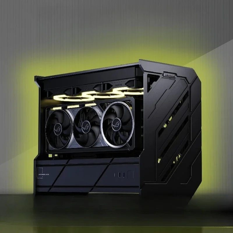 DEFENDER 02 CNC Aluminum Open-Frame Case - ITX-Only Modular Water Cooling Cabinet for MOD Gaming PCs