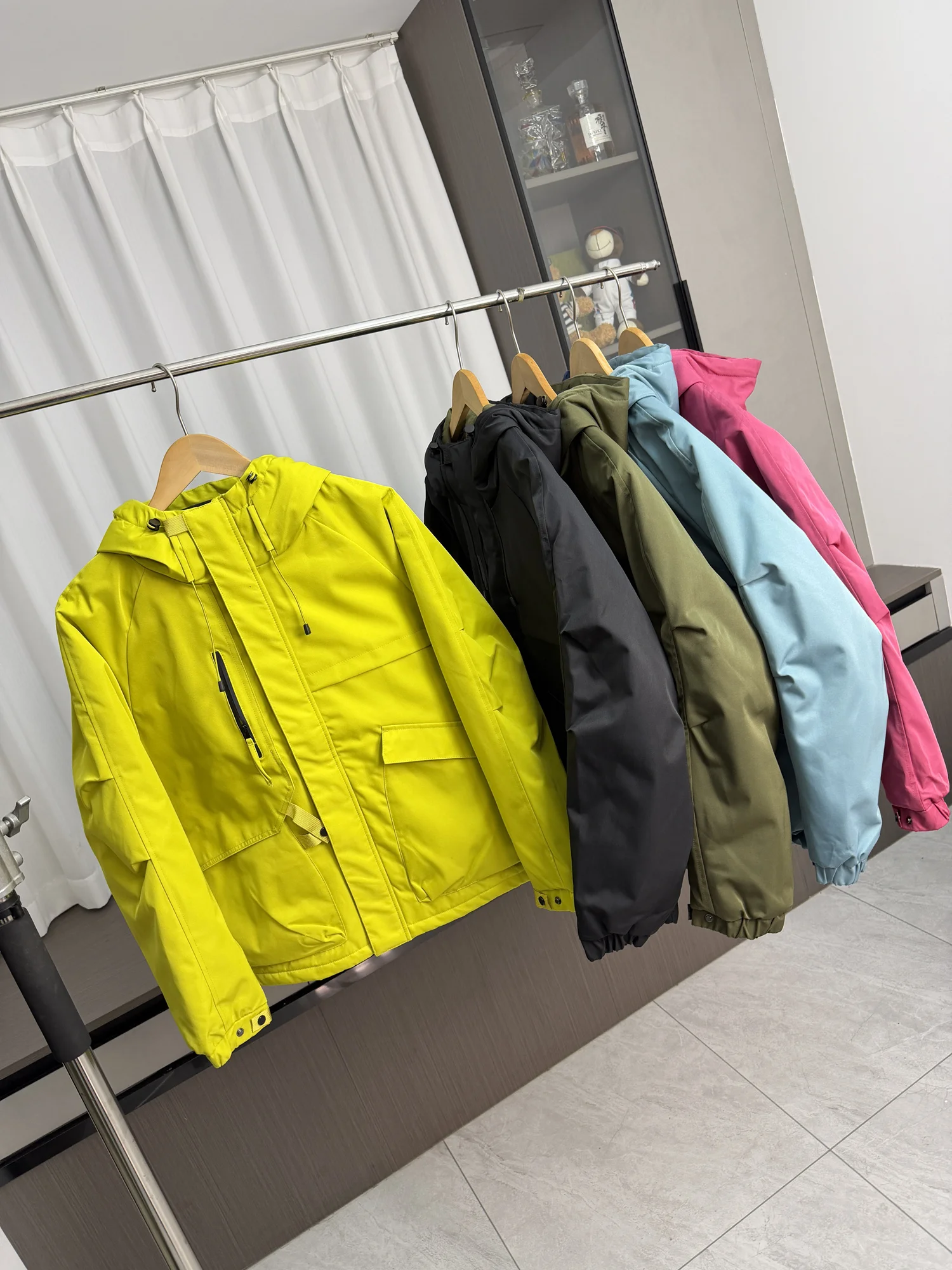 

ex Thiened Warm Hooded Cotton Jaet Winter Windproof Casual Workwear Coat Stand Fit Faion Urban Sle Long Sve...