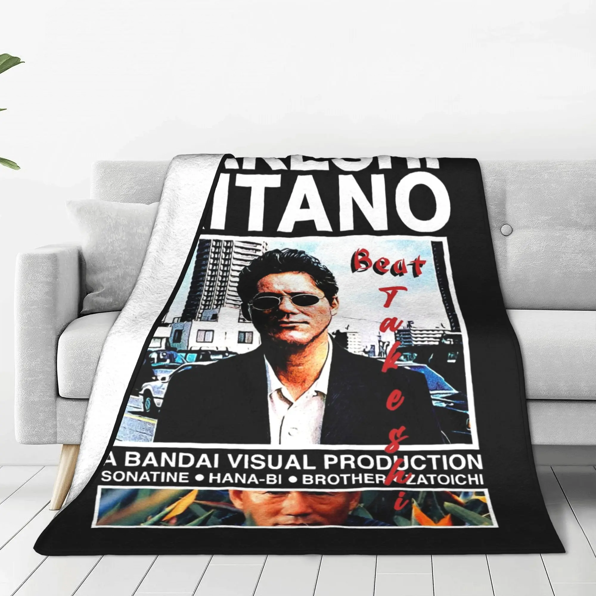 Takeshi Kitano Print Blanket For Men Women Super Soft Warm  Throw Blankets for Couch 50x60 Inches Multi-size