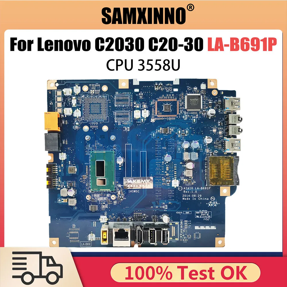 AIA10 LA-B691P Notebook Mainboard For Lenovo C2030 C20-30 Laptop Motherboard with CPU 3558U Fully tested