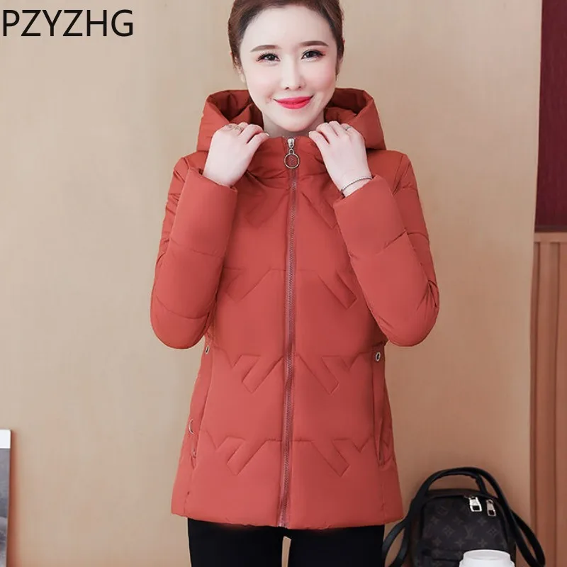 Women 2023 New Cotton Coat Winter Jacket Female Large Size Short Parkas Warm Hin Thin Thickened Outwear Fashion Hooded Overcoat