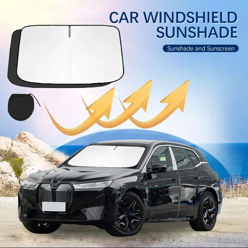 Car Windshield Sun Shade Covers for Front Window Sunscreen UV Parasol For BMW ix i20 Summer Car Accessories
