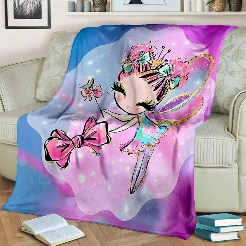 3d Printed Blanket Fairy Swan Unicorn Cartoon 3D Blanket,Soft Throw Blanket for Children Birthday Gift for Office Bed Sofa Cover