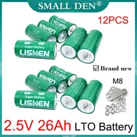 12PCS Original Lishen 2.5V 26Ah Lithium titanate LTO battery 20C High Discharge diy 12v 24v Solar panels E-boat RV Car starter