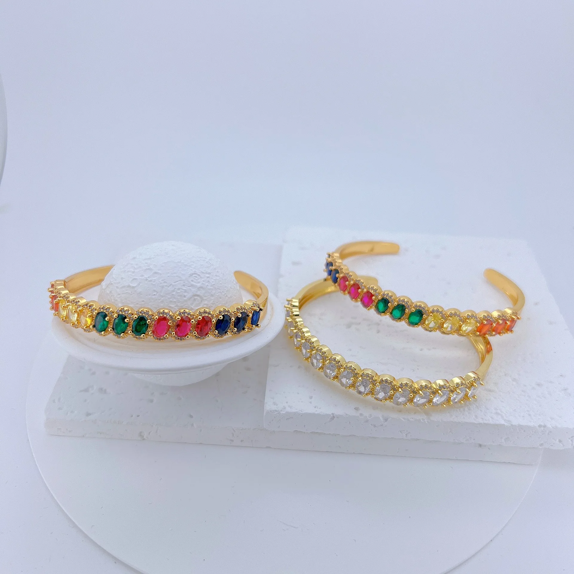 

Fashion Brand Bangle Jewelry Crystal Snake Bracelet Classic Open Adjustable Personality Gift