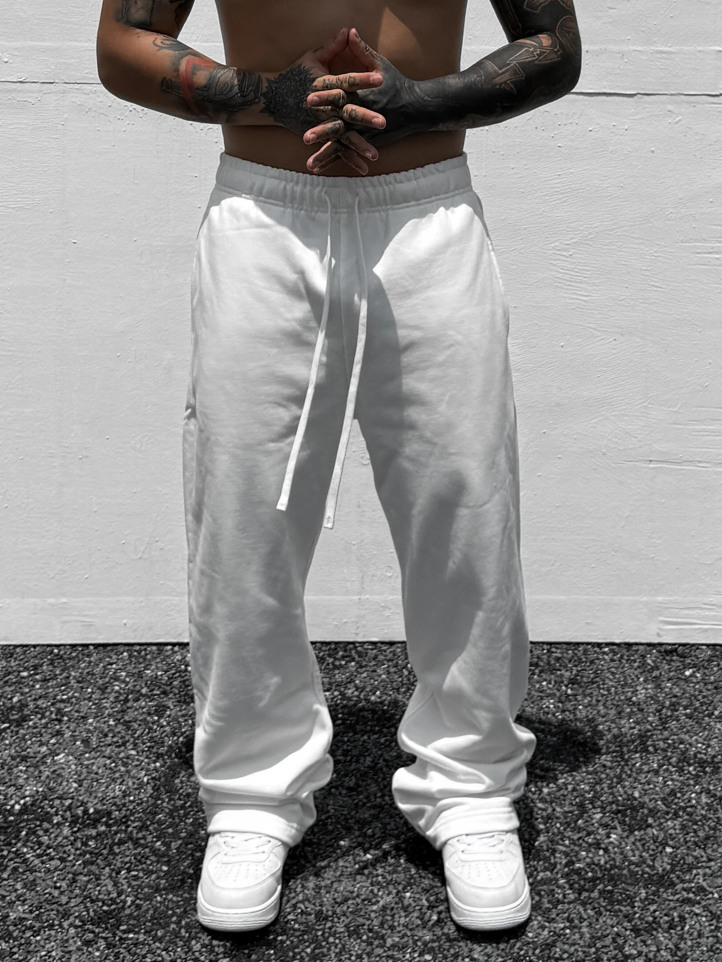 

Модные спортивные брюки прямого кроя, мужские свободные однотонные длинные брюки, повседневные брюки на шнурке, стиль хип-хоп