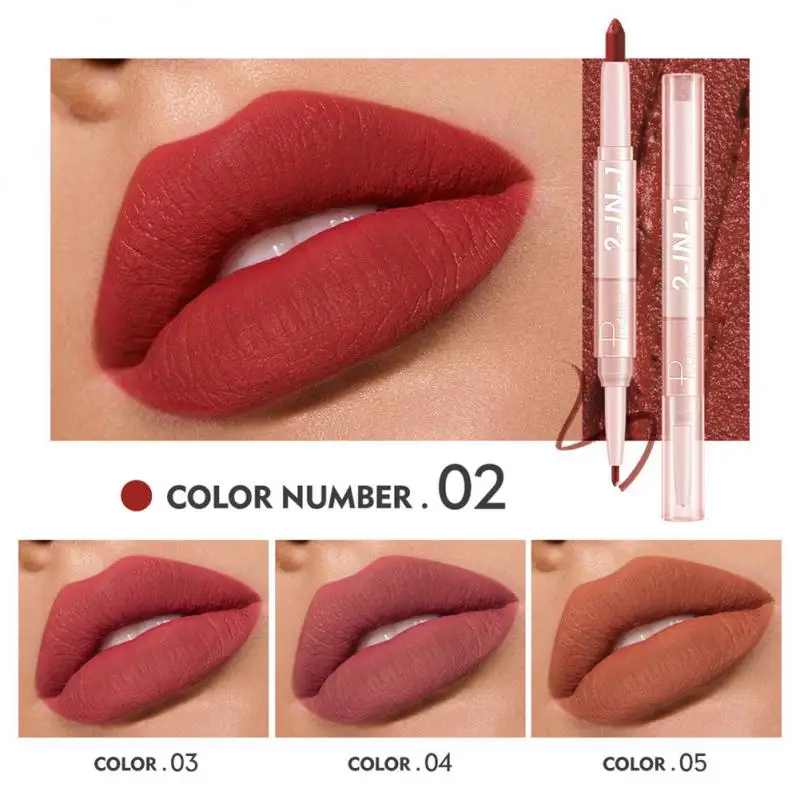 Penna per rossetto velluto rossetto opaco 16 colori cosmetici Red Lip Tint Lip Contour Lipliner Pen labbra trucco matita per labbra