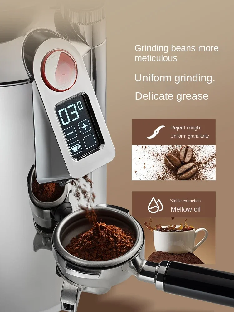 Italian style fully automatic electric coffee grinder imported from Italy, small desktop for household use