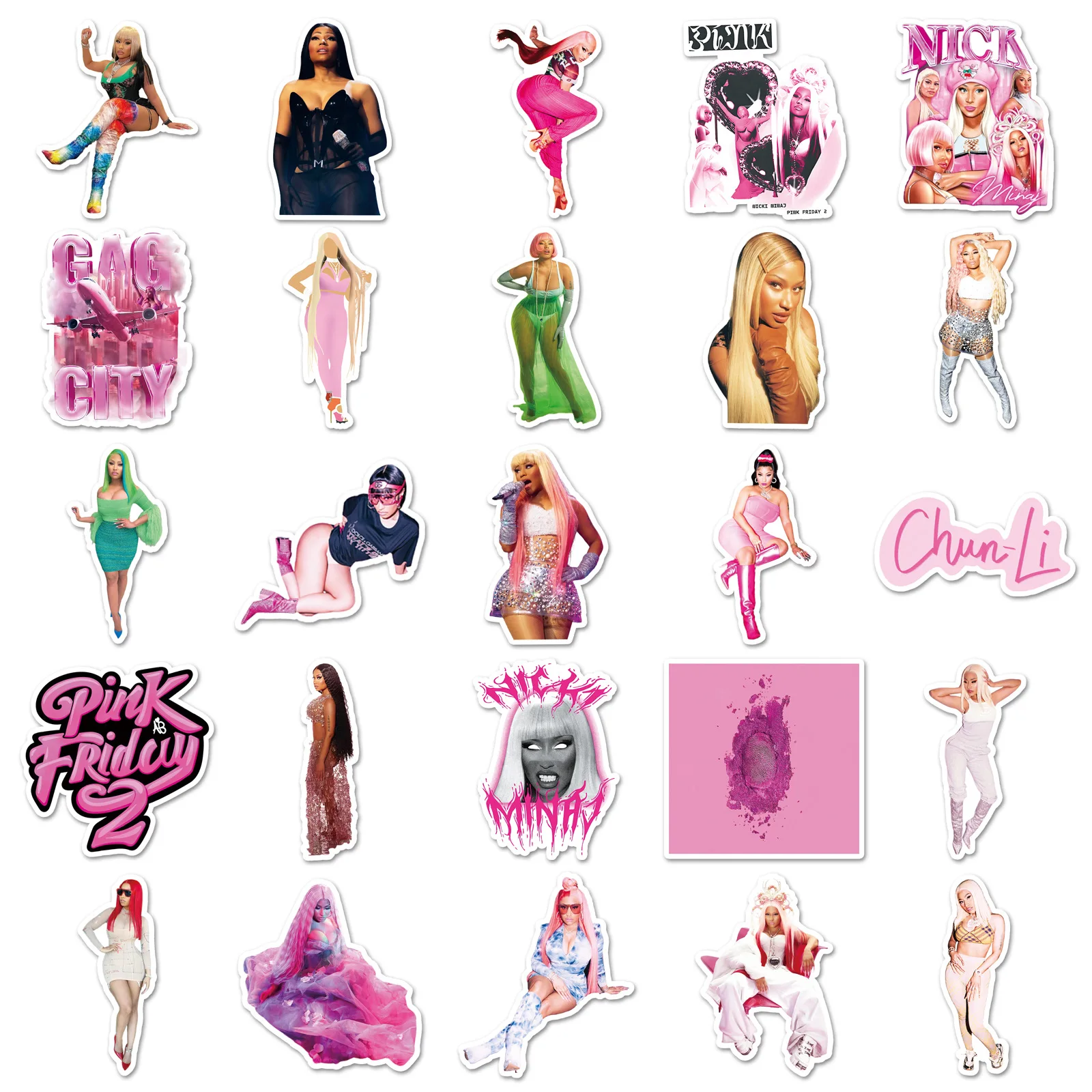 50PCS Rapper Nicki Minaj Graffiti สติกเกอร์กันน้ําตกแต่งแฟนของขวัญ DIY Decals ตู้เย็นโน้ตบุ๊คโทรศัพท์กีตาร์รถจักรยานของเล่น