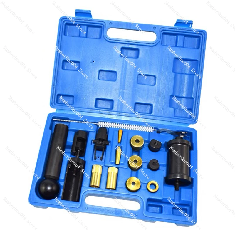 18-Piece Set of Fuel Injector Removal Tools Special Tools for Removing Fuel Injectors Fuel Injector Slide Hammer Puller T10133