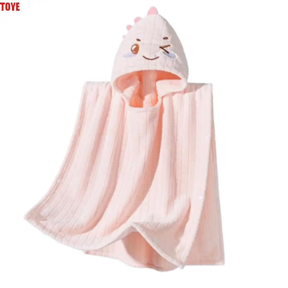 

Cartoon Dinosaur Baby Bath Towel Quick-Drying Coral Velvet Cartoon Cloak Towel Breathable Soft Infant Bathrobe Shower Cloak
