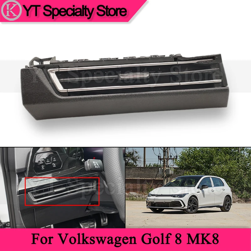 

Kamshing Left Side Air Conditioner Outlet For Volkswagen Golf 8 MK8 Instrument Panel Air Outlet Air Conditioner Vent A/C Vent