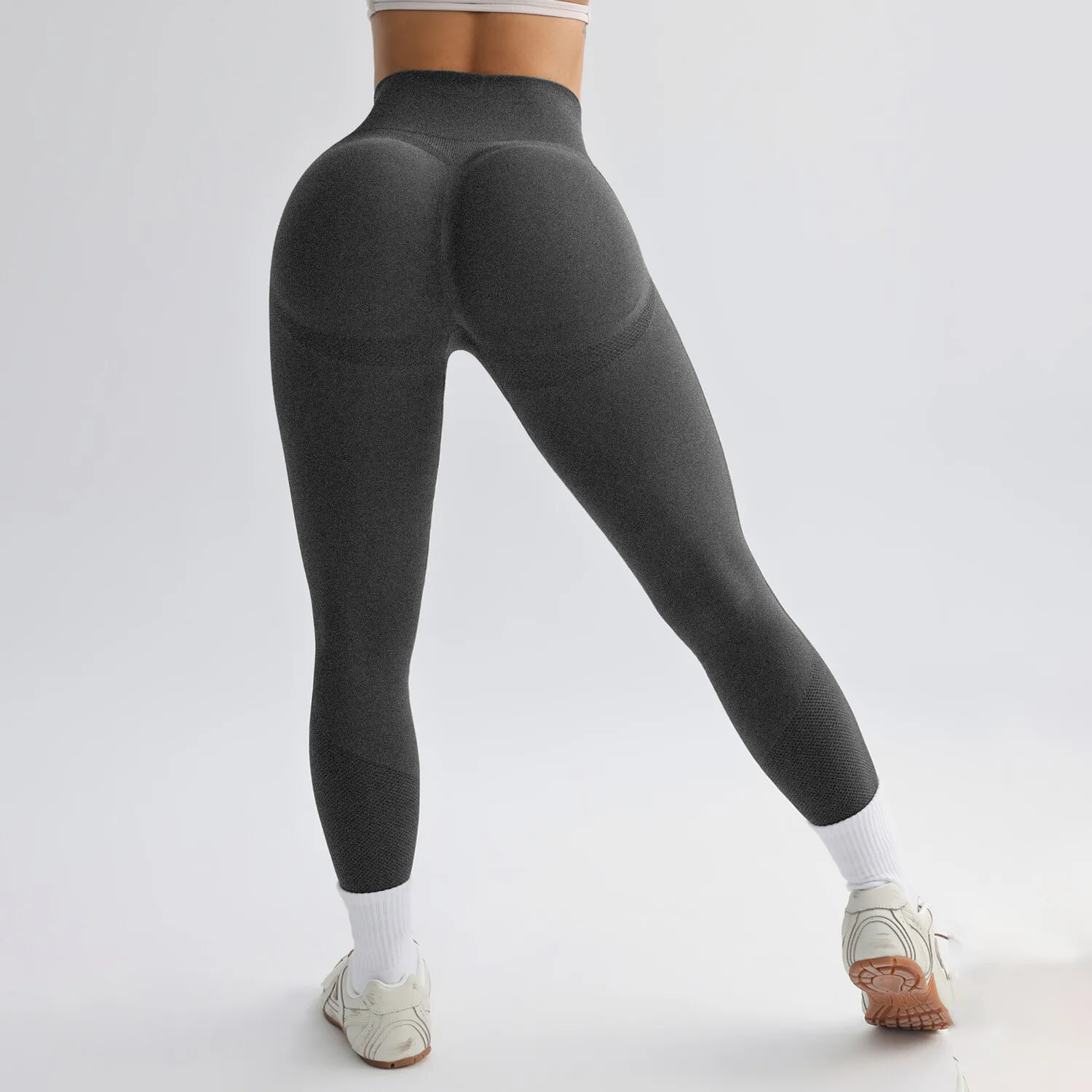 سلس الربط طماق النساء اللياقة البدنية طماق عالية الخصر مطاطا الورك رفع الصالة الرياضية تجريب الجري سليم موضة جوارب يوغا #4