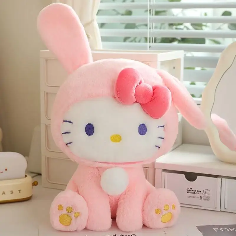 

25/33cm New Cute Hello Kitty Cat Doll Stuffed Plush Toy Cartoon Anime Cute Pillow for Children's Birthday Gift Fun Doll