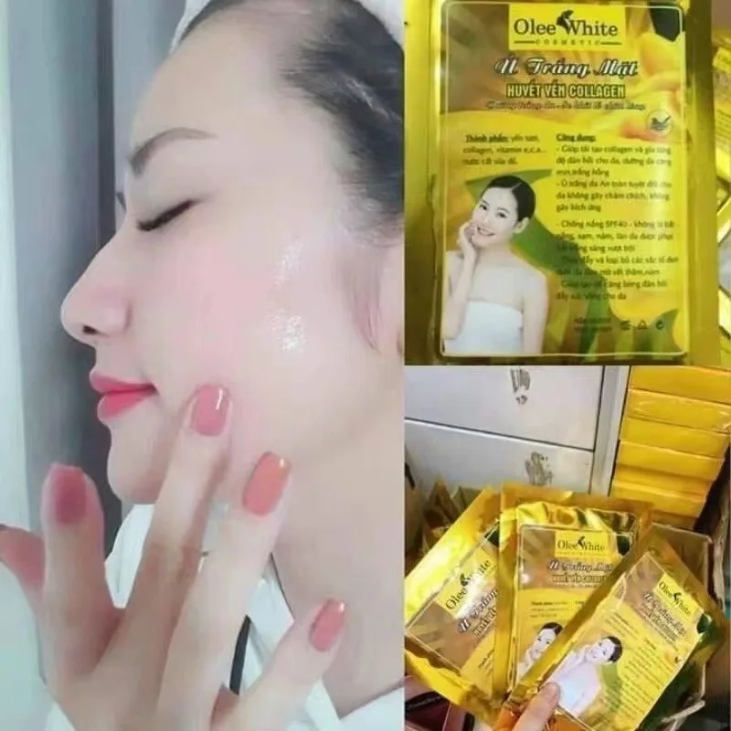 Tranv mat na Huyet Yen Collagen Olee White Bot U Trang