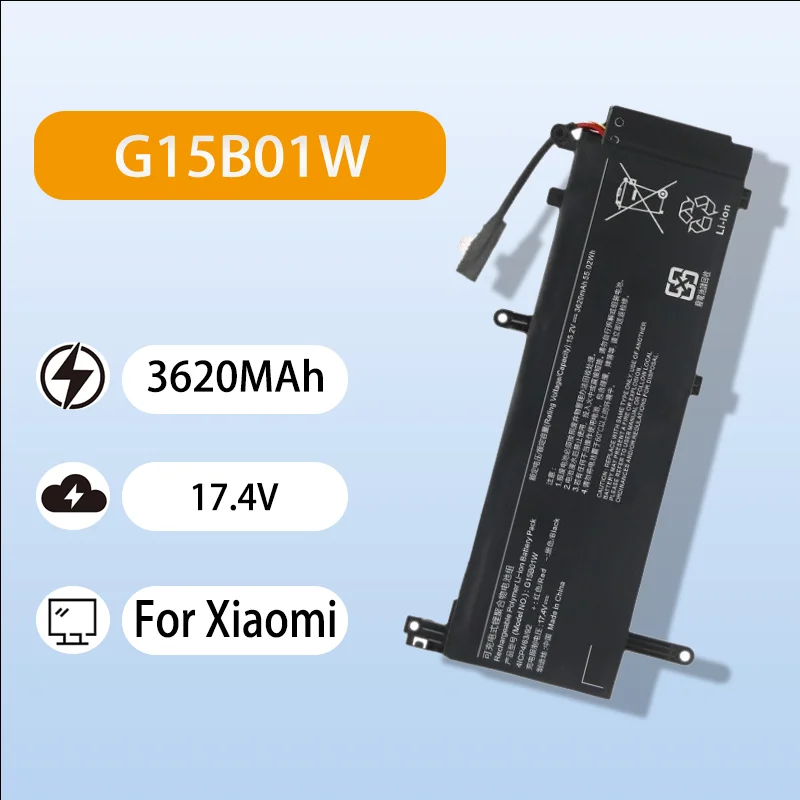 

Brand New G15B01W Laptop Battery For Xiaomi Gaming Laptop 15.6 TM1705 TM1801 2018 2019 17.4V 3620mAh Rechargeable Battery