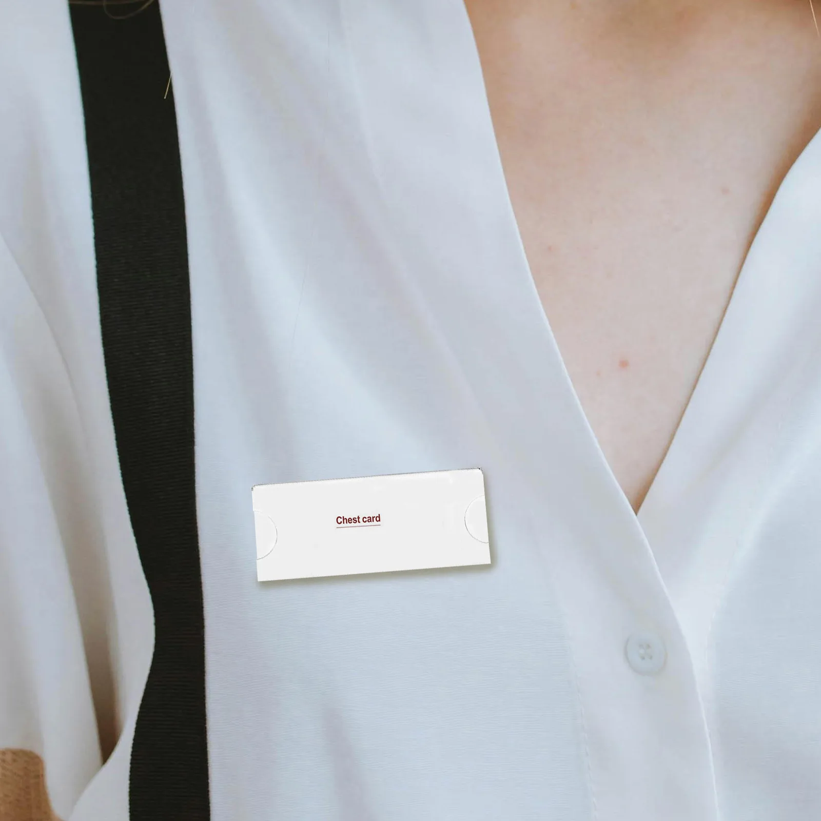 4 Pcs Magnetic Transparent Breast Card Large Badge Holder Waterproof Id Vertical Name Tag Magnets Student