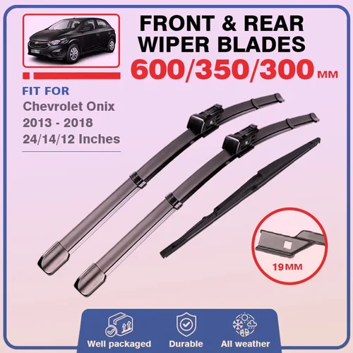 Imagen 1 del producto Para Chevrolet Chevy Onix 2013 - 2018 limpiaparabrisas delantero trasero cepillos de parabrisas accesorios de coche 2014 2015 2016 2017