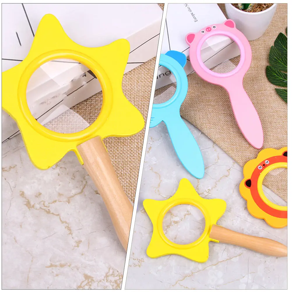 

Magnifier Handheld Mini Portable Glasses Observation Cartoon Lens Safe Practical Premium Material Lightweight