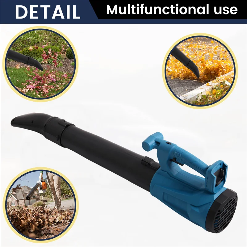 

-FQYL 1380W High-Power Blower Strong Electric Blade Blower Snow Blower Dust Remover Tree Blower For 18V Battery