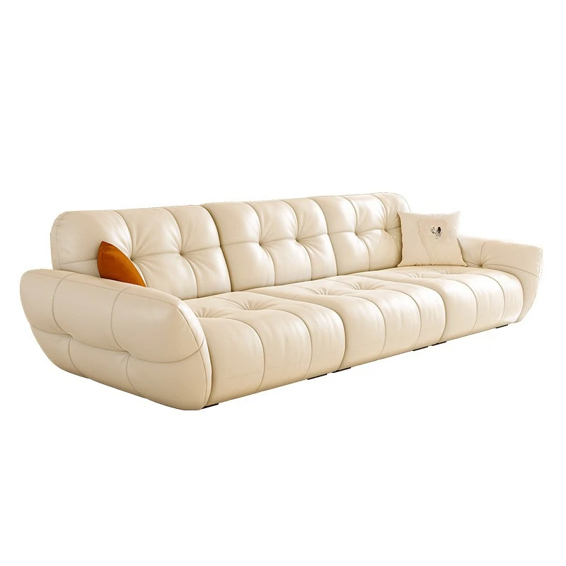 

Living room size apartment cloud sofa leather high-end sofa