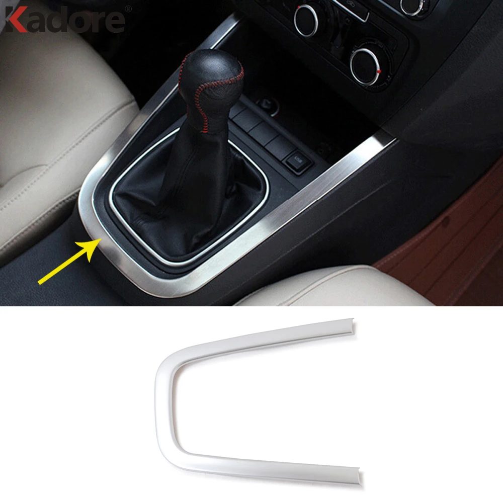 Car Interior Accessories For Volkswagen Jetta 6 MK6 2012 2013 2014 Gear Panel Cover Trim Styling Sticker Stainless Steel