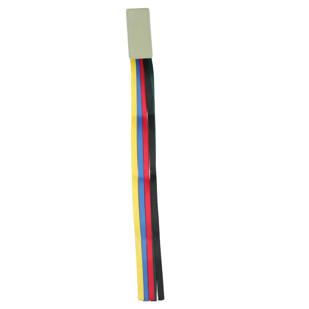 Reading Bookmark Bookmark With Ribbons PU Leather Pagination Mark Book Reading Sorter Handcrated Multi-color Corner Page Marker