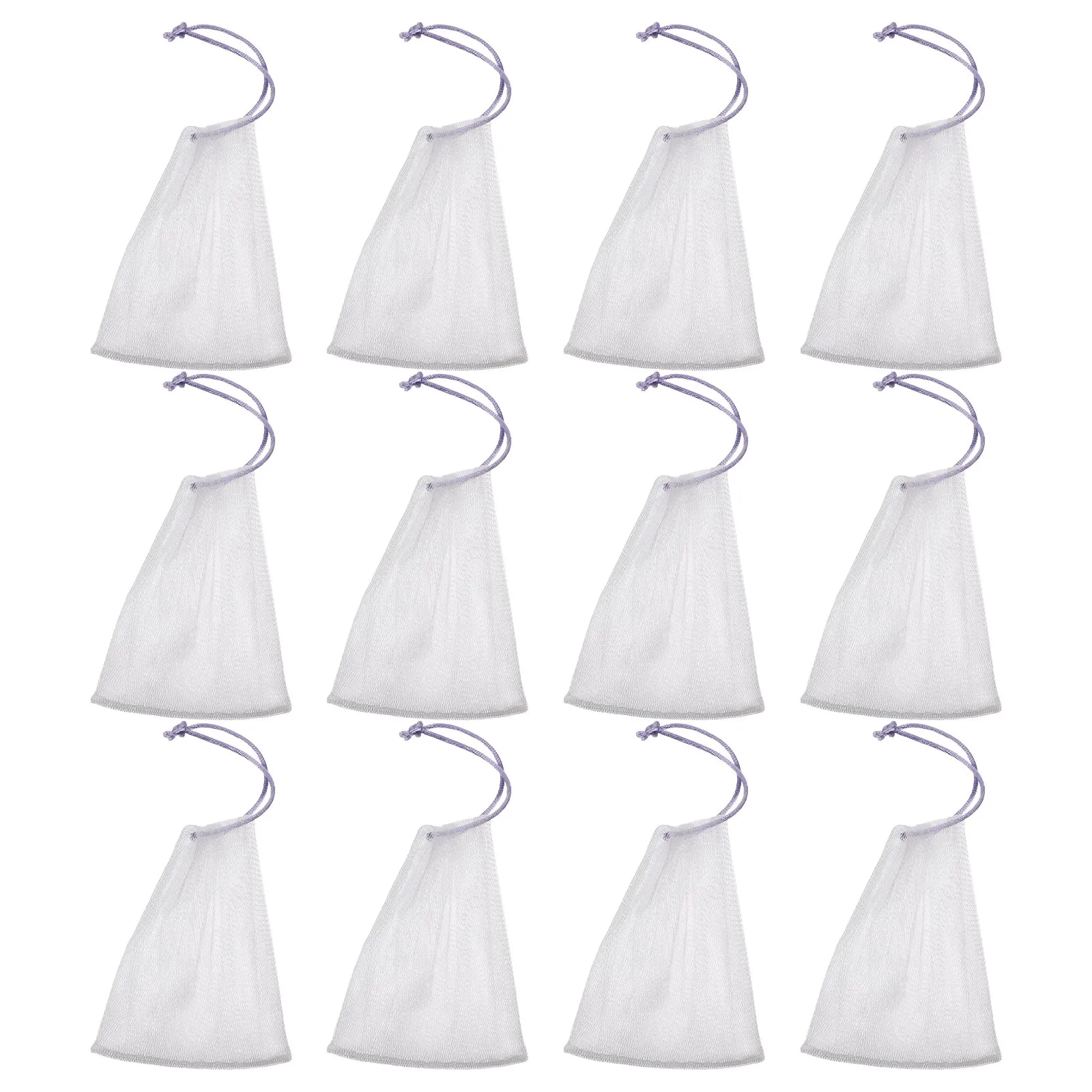 40Pcs Soap Foaming Net Hanging Drawstring Mesh Bag Soap Holder Exfoliating Helper for Facial Body Cleaning Bath Shower Bubbler
