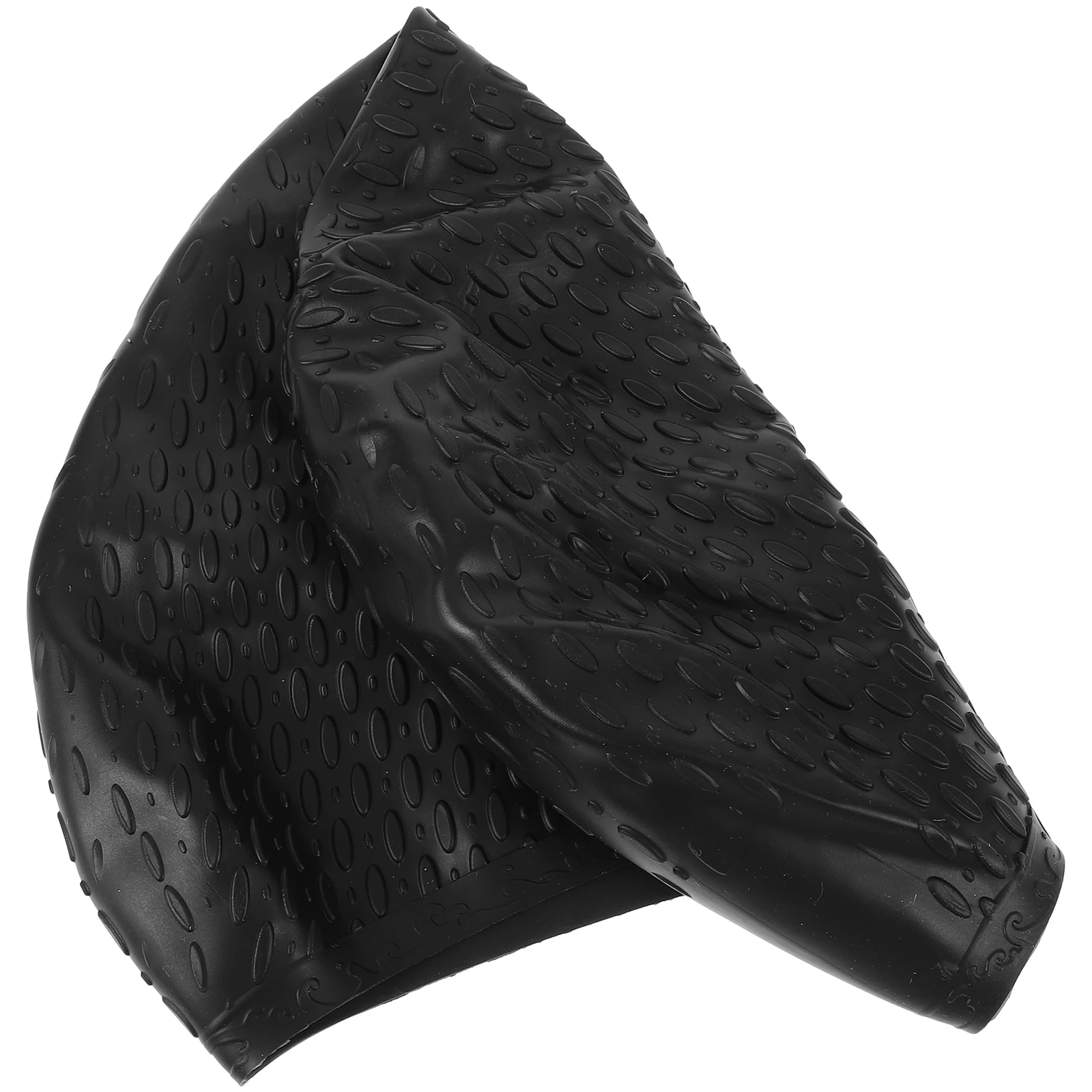 

Waterproof Silicone Cap 23x18cm Black Eco Waterproof Swimming Cap Friendly Flexible Durable Hair Protection Swim Hat