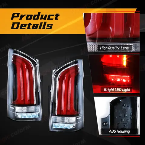 LED-bakljusenhet för Benz Vito W447 V-klass V260 V220 V250 2016 2017 - 2023 Bakre bromsbakljus Gula blinkers 10 best sales Mercedes 447 - №6