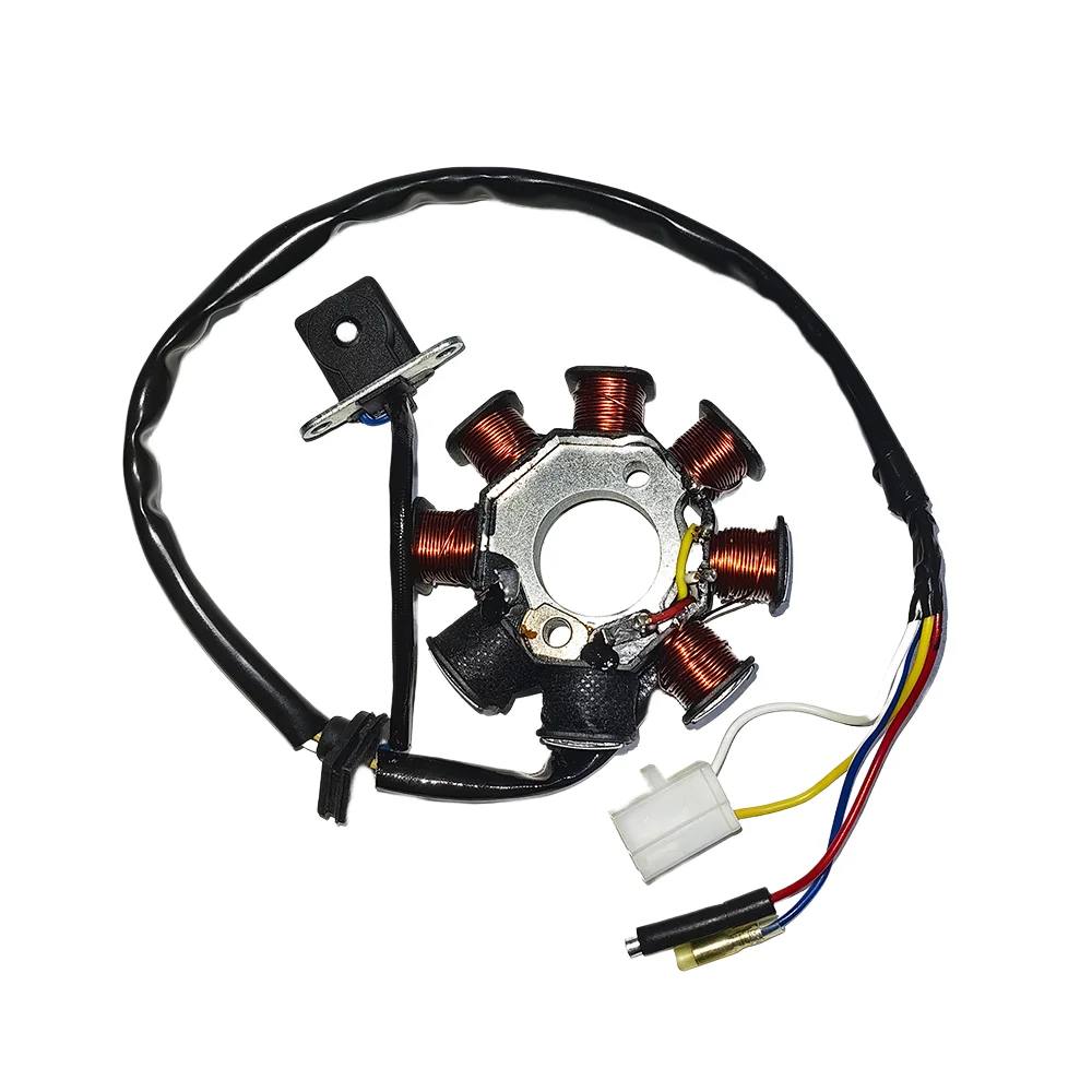 Fit For GY6 49CC 50CC 8 Pole Magneto Stator Charing Coil Chinese Racing Scooter Moped DC