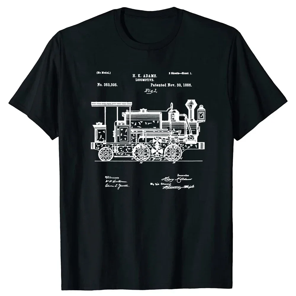 Funny Vintage Steam Train Driver T Shirts Graphic Cotton Streetwear Short Sleeve Birthday Gifts Summer Style T-shirt Men