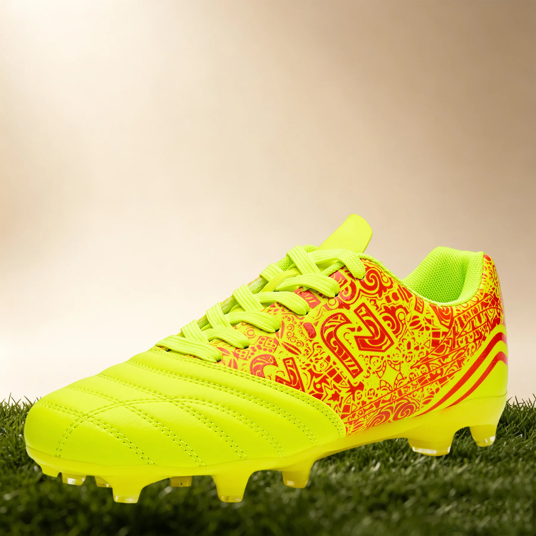 Unisex AG FG Football Shoes Durable Non Slip Studs Lightweight Soccer Cleats for Adult Players Outdoor Lawn Football Activities