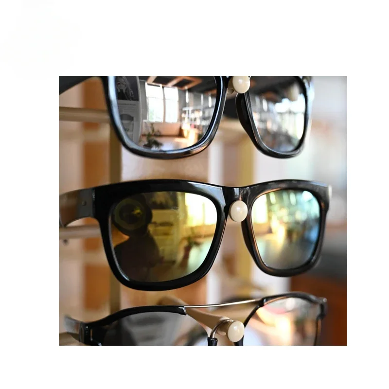 Optical Shop Eyeglass Sunglasses Display Rack Floor Wooden Eyewear Frame Display Stand Sunglasses Display Stand