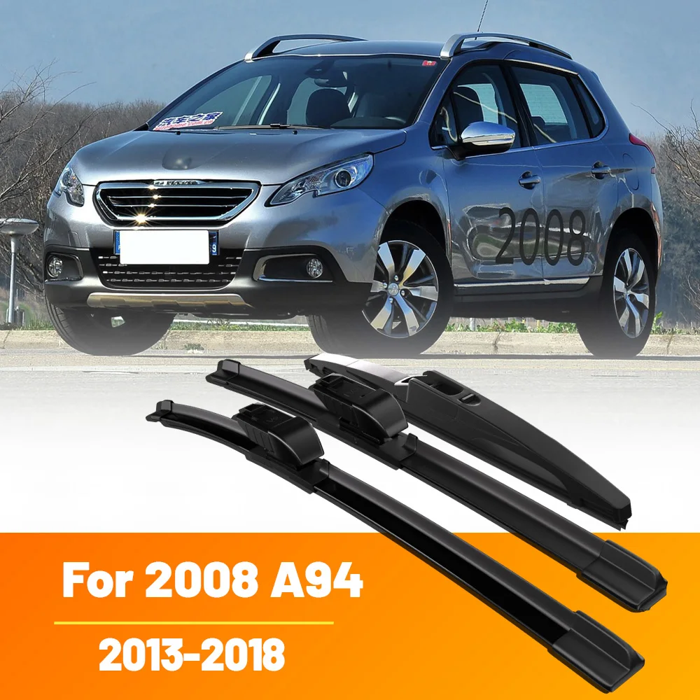 

Wiper Front & Rear Wiper Blades Set For Peugeot 2008 A94 2013 - 2018 Windshield Windscreen Window Brushes 26"+16"+12"
