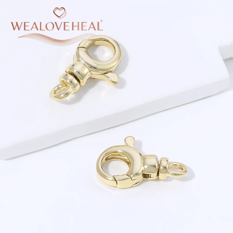 armband verschluss, 12,5mm 18K Vergoldeter Messing-Karabinerhaken Hochwertiger Metall-Federhaken für DIY Halsketten Armbänder Schmuckherstellung Zubehör Großhandel – Detail 18