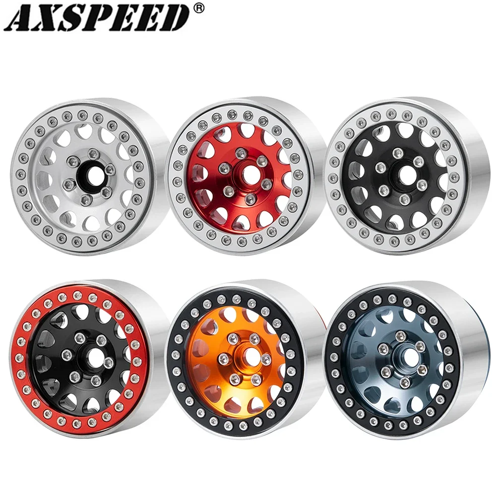 

AXSPEED 4 шт., алюминиевая ступица обода колеса 1,9 для осевого SCX10 TRX4 TRX6 HSP Redcat D90 1/10, детали для обновления гусеничного автомобиля с дистанционным управлением