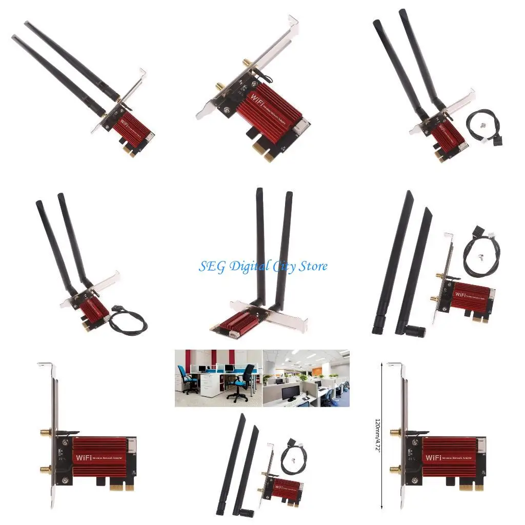 U75B 7265AC Двухдиапазонная карта Wi-Fi 2,4 г/5 г Сетевой адаптер 802.11ac BT 4.2 с антенной