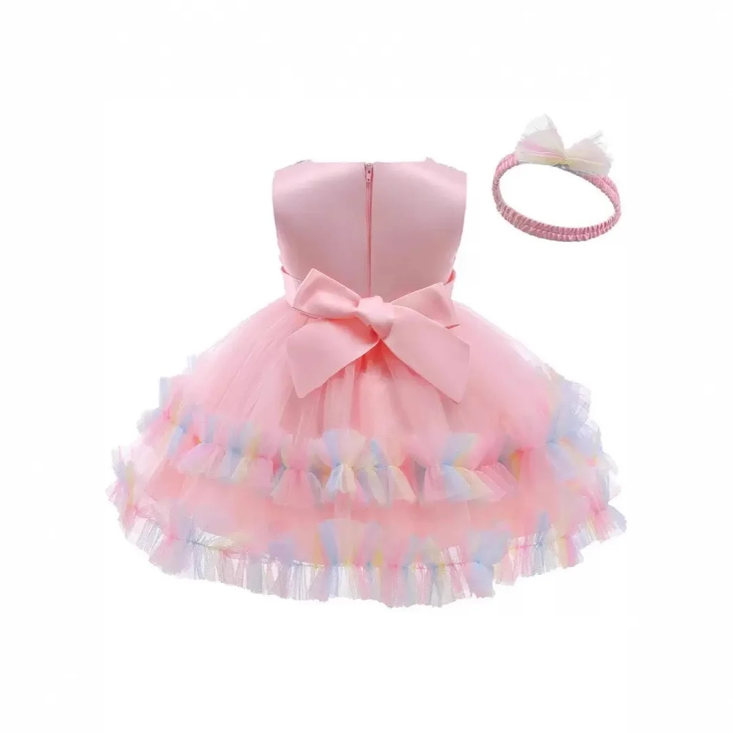 Hot Selling Girls' Dresses, Rainbow Fluffy Mesh Skirts, Children's Performance Costumes, Princesses