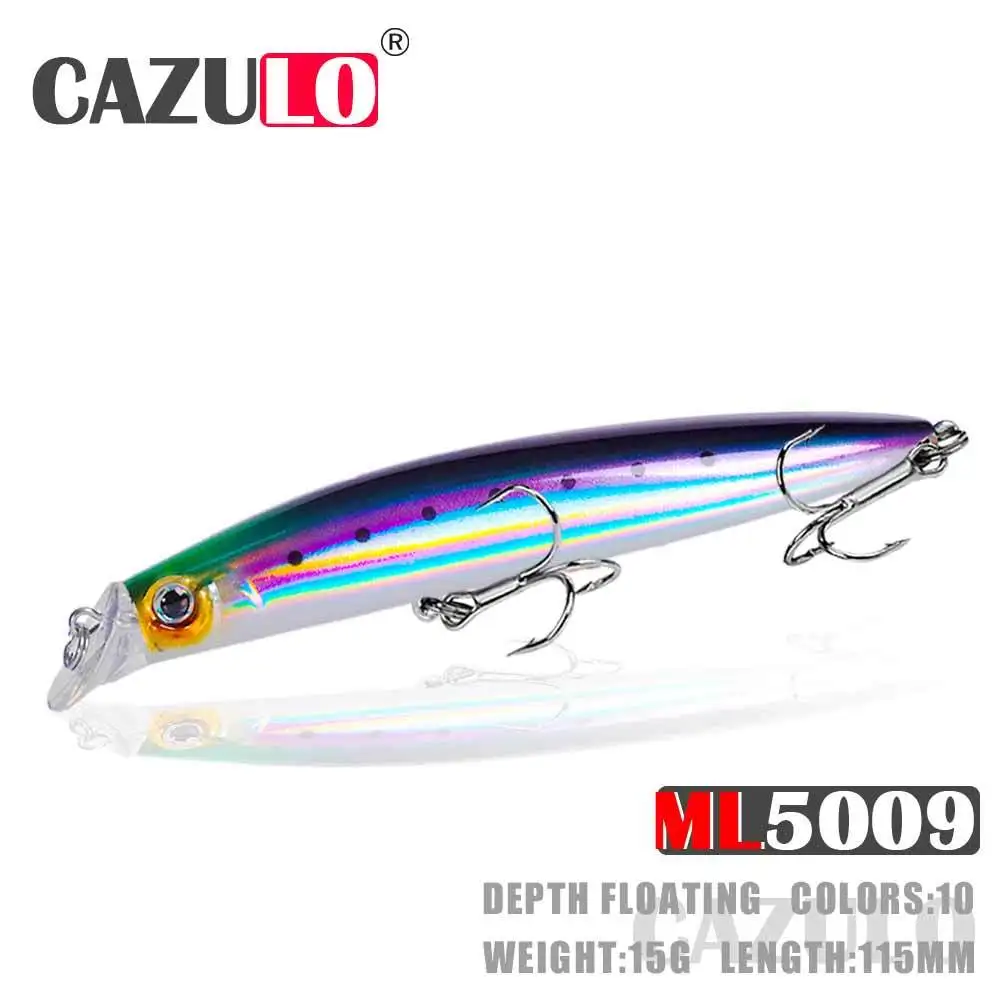 

Floating Minnow Fishing Lure 115mm 15g Long Distance Swimming Wobblers Accesorios De Pesca Leurre Brochet Isca Artificial Tackle