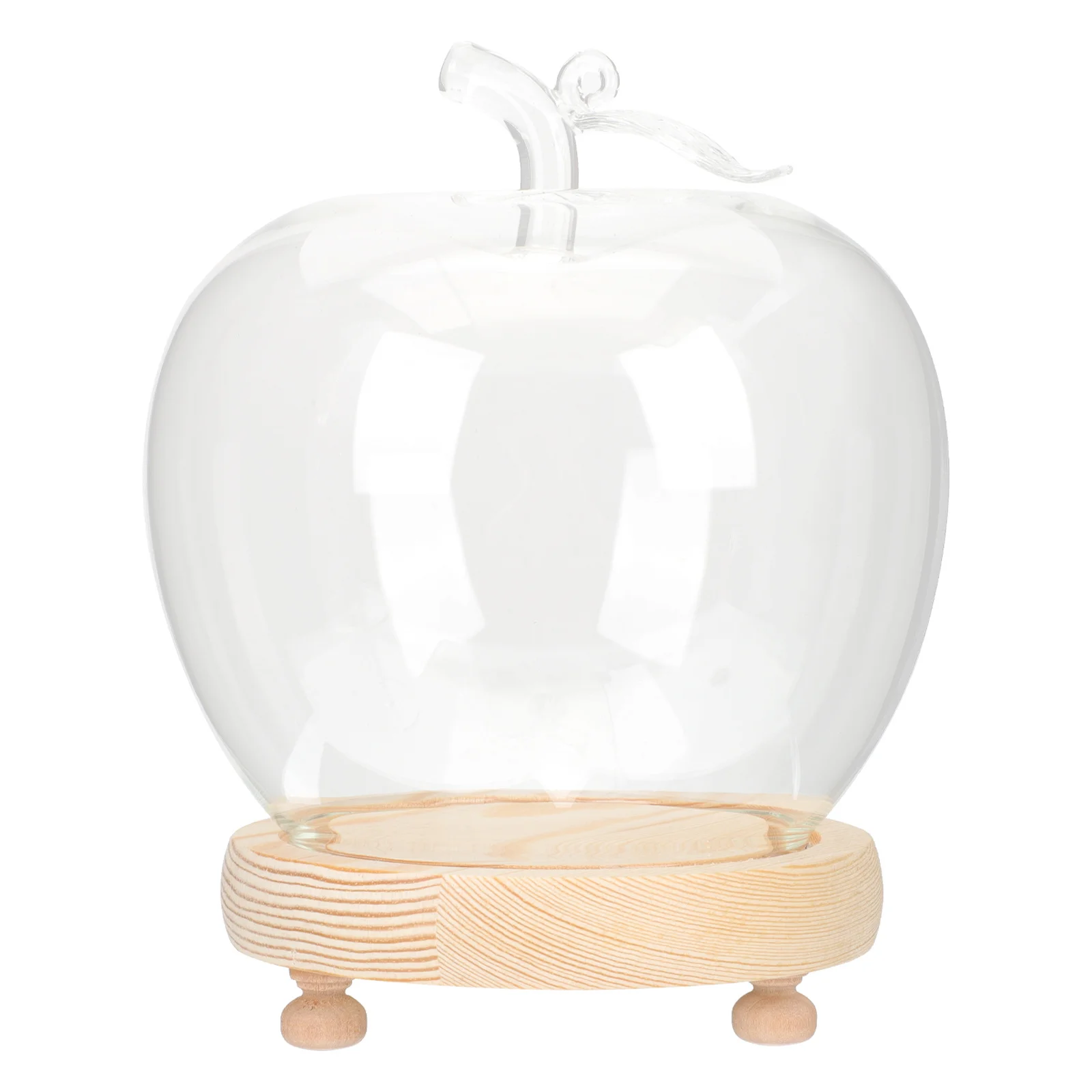 1 مجموعة مضاءة زجاج قبة الخالد زهرة عرض غطاء عشية عيد الميلاد التفاح ديكور الزجاج قاء زجاجي للمنزل سطح المكتب المشهد الصغير