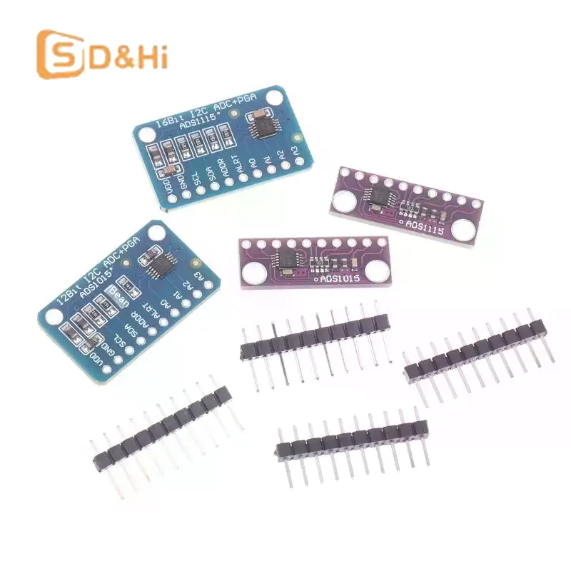 

ADS1115 ADS1015 12/16 Bit I2C Module Precision 4-Channel Development Board With Pro Gain Amplifier For Arduino