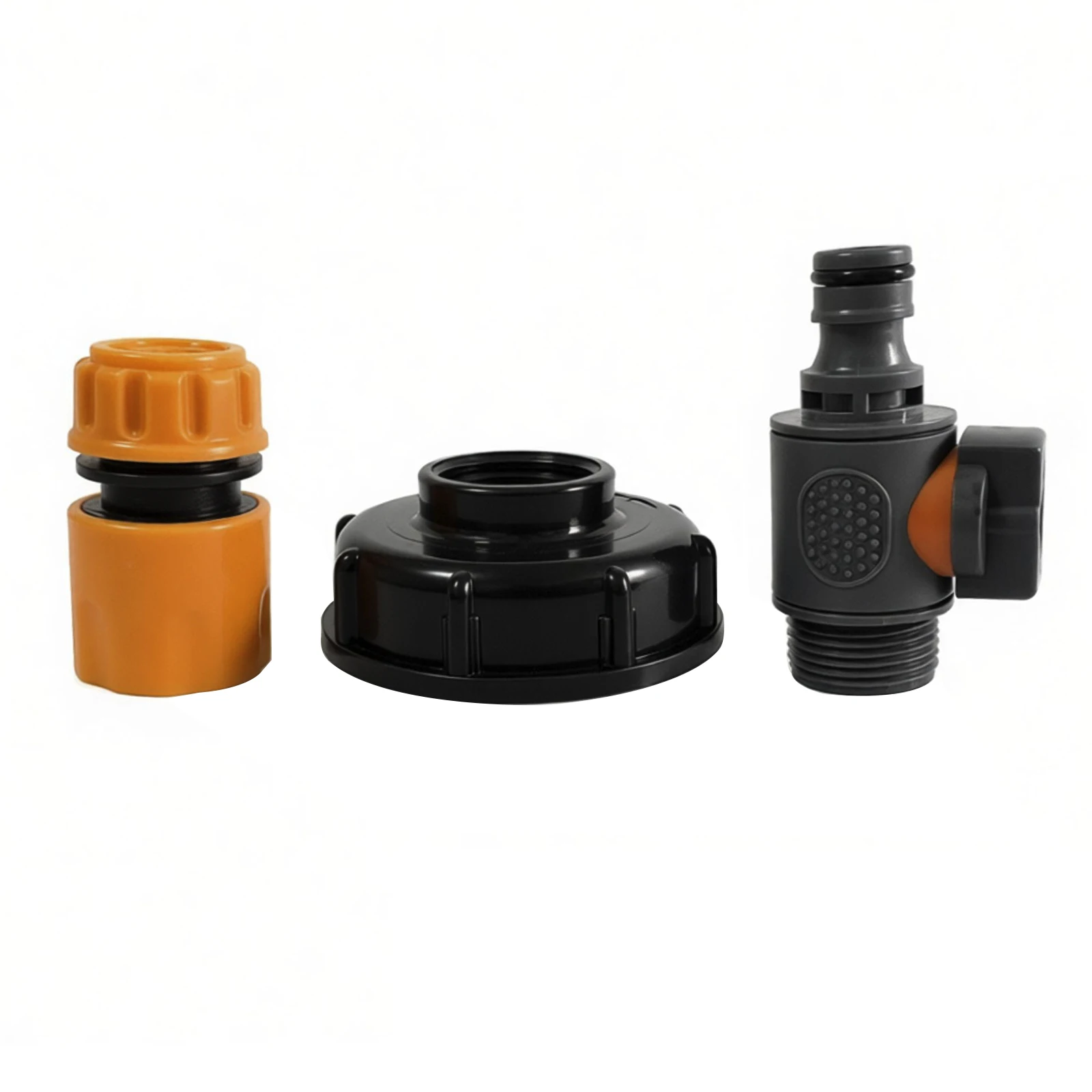 

2sets 6pc IBC Drum Valve Fitting IBC tank Outlet Valve with Hose Connector IBC Liquid Discharge Valve Adapter or Car Wash