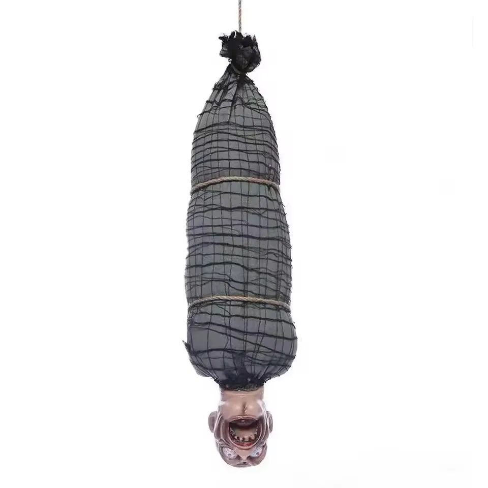 2.46 Ft Halloween Hanging Animated Corpse With LED Light Up Eyes Talking & Shaking Scary Ghost Sound Effect For Halloween Decor - Image 5