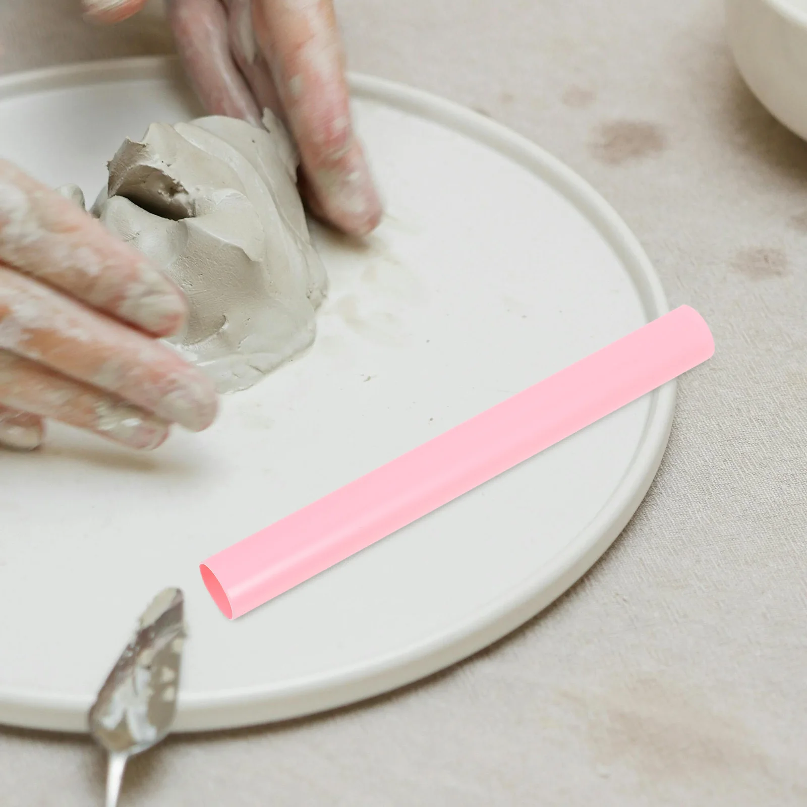 

Acrylic Clay Rolling Pin Hollow Design for Even Rolling in DIY Art Projects Round Roller Stick for Sculpting Soft Clay Baking