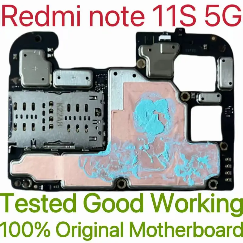 Global Version Original Unlocked Motherboard for Redmi note 11S 5G Tested Circuit Plate Main Logic Board for Redmi note 11S 5G