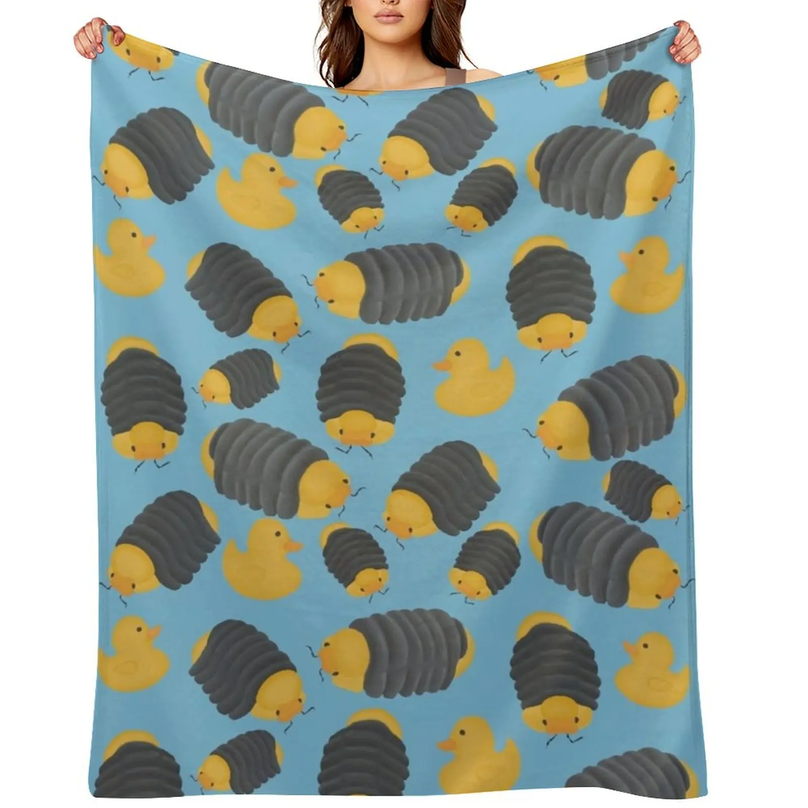 

Rubber ducky isopods: The Meeting Throw Blanket Luxury Designer wednesday Single for babies Blankets
