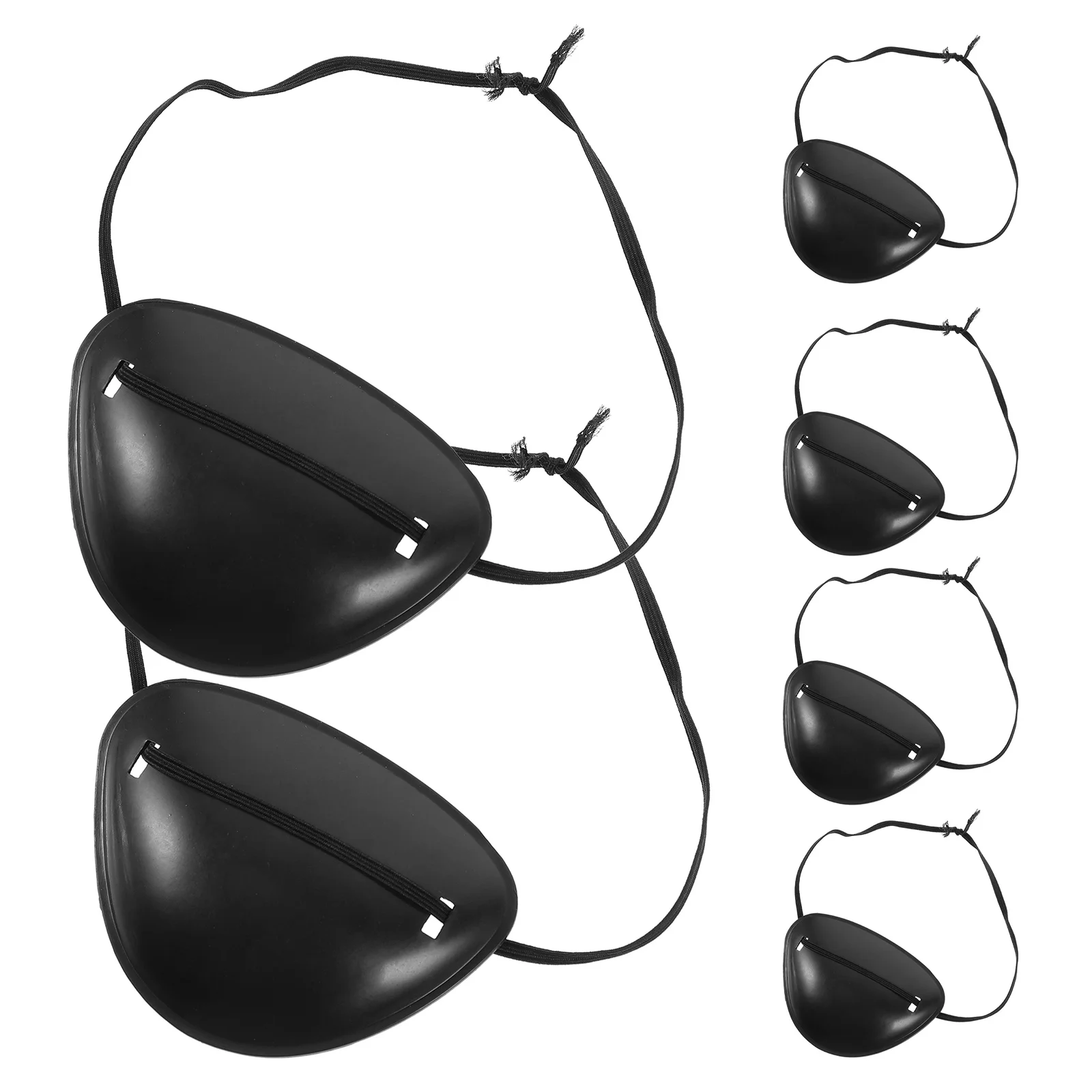 

6Pcs Pirate Eye Patch Elastic Adjustable Breathable Comfortable Cosplay Mask for Halloween Party Masquerade Fun Role Play