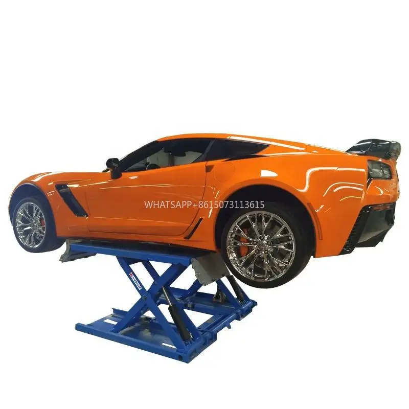 2022 Baohua EV New Energy Vehicle Ultrathin Wheel Alignment Scissor Lift on Ground Mounted for Car Workshop Equipment